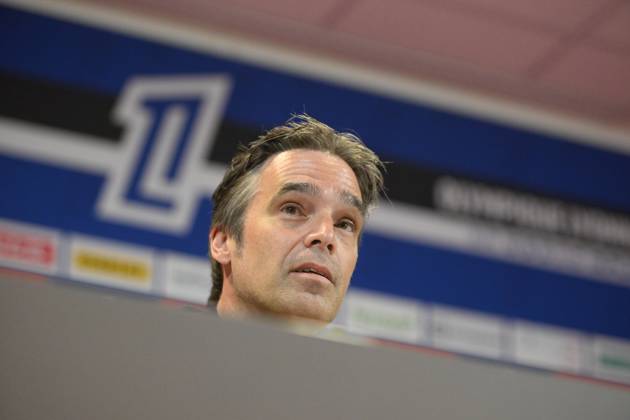 Football : press conference, PK, Pressekonferenz Olympique Lyonnais 03 09 202 Michael Gerlinger, general manager of Olympique Lyonnais, during the press conference at the Groupama Stadium in Decines-Charpieu, September 3, 2025  Copyright: xALLILI_MOURADx