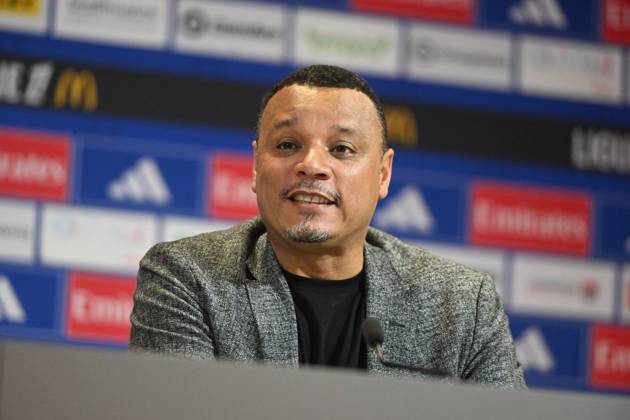 Football : press conference, PK, Pressekonferenz Olympique Lyonnais 03 09 202 Mathieu Louis-Jean, Director of Recruitment at Olympique Lyonnais during the press conference at the Groupama Stadium in Decines-Charpieu, September 3, 2025  Copyright: xALLILI_MOURADx