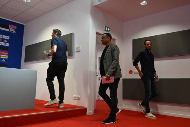 Football : press conference, PK, Pressekonferenz Olympique Lyonnais 03 09 202 Mathieu Louis-Jean, Director of Recruitment at Olympique Lyonnais during the press conference at the Groupama Stadium in Decines-Charpieu, September 3, 2025  Copyright: xALLILI_MOURADx
