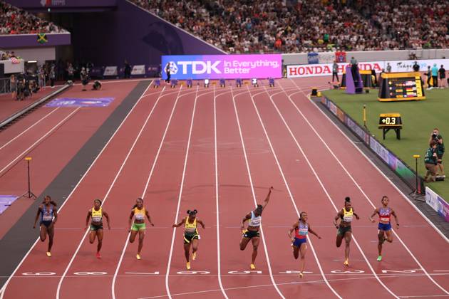 Day 2 - World Athletics Championships Tokyo 2025 Melissa Jefferson-Wooden (USA) wins the Women s 100m Final during the World Athletics Championships 2025 at the National Stadium in Tokyo, Japan, on September 14, 2025. Tokyo Tokyo Japan Copyright: xMIxNewsx originalFilename:fletcher-worldath250914_npmbj