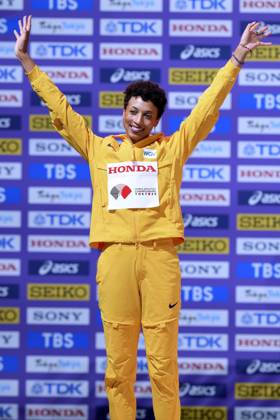 MIHAMBO Malaika Team GER 2.Platz 2.TAG Siegerehrung Weitsprung der Frauen Leichtathletik Weltmeisterschaften 2025 in Tokyo Tokyo am 15.09.2023 Copyright: xLacixPerenyix