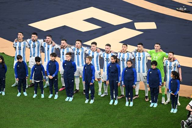 Argentina v France: FIFA World Cup, WM, Weltmeisterschaft, Fussball 2022 Final LUSAIL CITY, QATAR - DECEMBER 18: Players of Argentina team pose for a team photo prior to the FIFA World Cup 2022 Final Match between Argentina and France at Lusail Stadium, in Lusail City, Qatar on December 18, 2022. Qatar World. Editorial use only. Please get in touch for any other usage. Copyright: x2025xAnadoluxErcinxErtürkx
