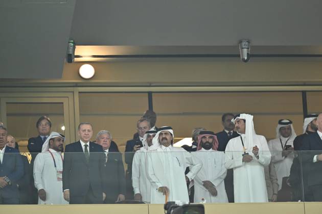Argentina v France: FIFA World Cup, WM, Weltmeisterschaft, Fussball 2022 Final LUSAIL CITY, QATAR - DECEMBER 18: Turkish President Recep Tayyip Erdogan arrives at the Lusail Stadium prior the FIFA World Cup Qatar 2022 Final match between Argentina and France on December 18, 2022 in Lusail City, Qatar. Doha Qatar. Editorial use only. Please get in touch for any other usage. Copyright: x2025xAnadoluxMustafaxYalcınx
