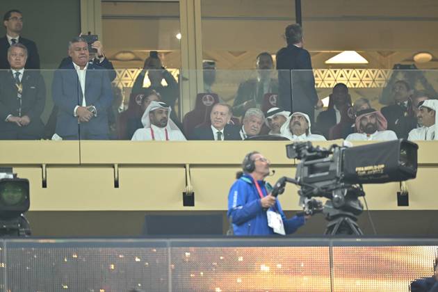 Argentina v France: FIFA World Cup, WM, Weltmeisterschaft, Fussball 2022 Final LUSAIL CITY, QATAR - DECEMBER 18: Turkish President Recep Tayyip Erdogan arrives at the Lusail Stadium prior the FIFA World Cup Qatar 2022 Final match between Argentina and France on December 18, 2022 in Lusail City, Qatar. Doha Qatar. Editorial use only. Please get in touch for any other usage. Copyright: x2025xAnadoluxMustafaxYalcınx