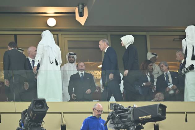 Argentina v France: FIFA World Cup, WM, Weltmeisterschaft, Fussball 2022 Final LUSAIL CITY, QATAR - DECEMBER 18: Turkish President Recep Tayyip Erdogan arrives at the Lusail Stadium prior the FIFA World Cup Qatar 2022 Final match between Argentina and France on December 18, 2022 in Lusail City, Qatar. Doha Qatar. Editorial use only. Please get in touch for any other usage. Copyright: x2025xAnadoluxMustafaxYalcınx