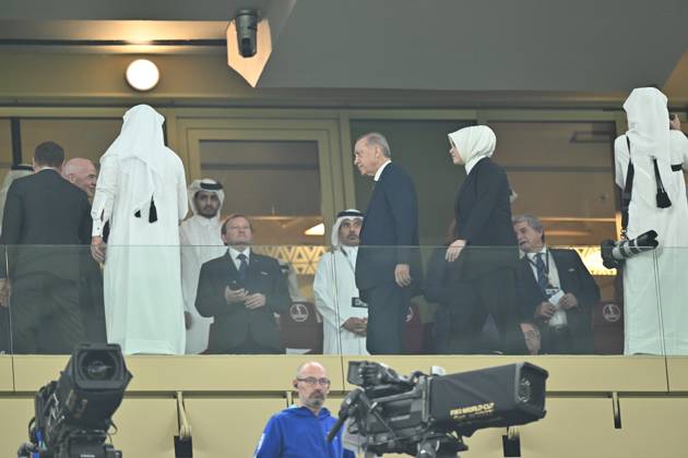 Argentina v France: FIFA World Cup, WM, Weltmeisterschaft, Fussball 2022 Final LUSAIL CITY, QATAR - DECEMBER 18: Turkish President Recep Tayyip Erdogan arrives at the Lusail Stadium prior the FIFA World Cup Qatar 2022 Final match between Argentina and France on December 18, 2022 in Lusail City, Qatar. Doha Qatar. Editorial use only. Please get in touch for any other usage. Copyright: x2025xAnadoluxMustafaxYalcınx