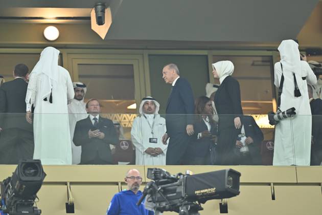 Argentina v France: FIFA World Cup, WM, Weltmeisterschaft, Fussball 2022 Final LUSAIL CITY, QATAR - DECEMBER 18: Turkish President Recep Tayyip Erdogan arrives at the Lusail Stadium prior the FIFA World Cup Qatar 2022 Final match between Argentina and France on December 18, 2022 in Lusail City, Qatar. Doha Qatar. Editorial use only. Please get in touch for any other usage. Copyright: x2025xAnadoluxMustafaxYalcınx