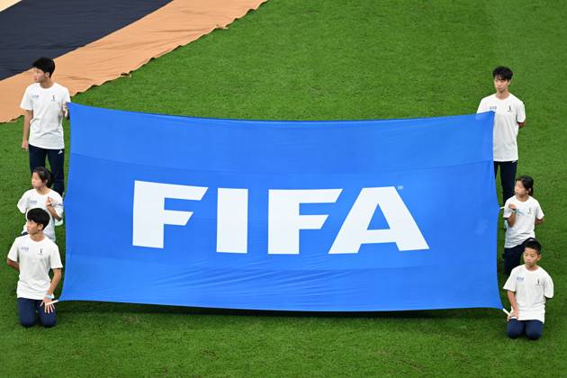 Argentina v France: FIFA World Cup, WM, Weltmeisterschaft, Fussball 2022 Final LUSAIL CITY, QATAR - DECEMBER 18: FIFA flag is seen prior to the FIFA World Cup 2022 Final Match between Argentina and France at Lusail Stadium, in Lusail City, Qatar on December 18, 2022. Qatar World. Editorial use only. Please get in touch for any other usage. Copyright: x2025xAnadoluxErcinxErtürkx