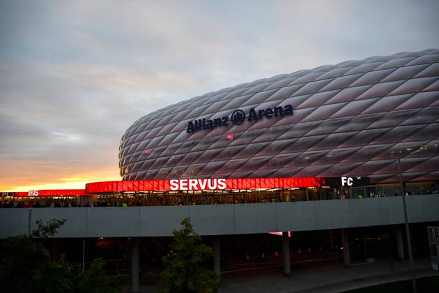 general view outside the stadium during the UEFA Champions League 2025 26 League Phase MD1 match between FC Bayern München and Chelsea FC at Football Arena Munich on September 17, 2025 in Munich, Germany. (Photo by Harry Langer DeFodi Images)