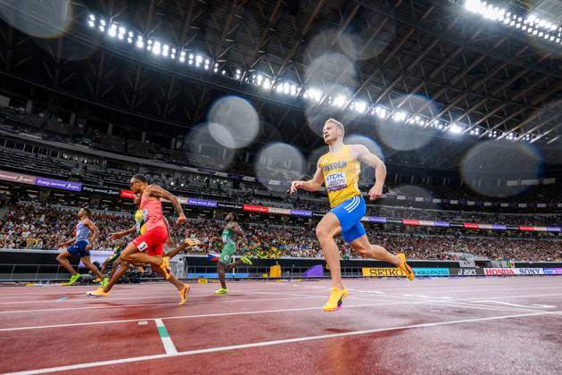 250918 Henrik Larsson of Sweden competes in men s 200 meters during day 6 of the 2025 World Athletics Championships on September 18, 2025 in Tokyo. Photo: Vegard Grott BILDBYRAN kod VG JM0734 bbeng friidrott athletics friidrett 2025 world athletics championships world athletics championships tokyo 25 friidrotts-vm friidretts-vm vm sverige Copyright: VEGARDxGRoTT BB250918VG025