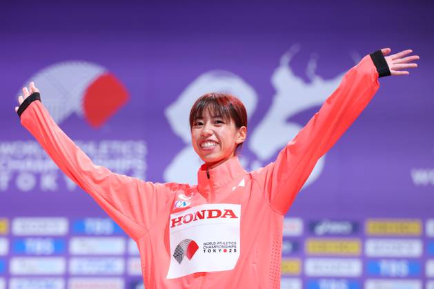 Nanako Fujii (JPN), SEPTEMBER 20, 2025 - Athletics : World Athletics Championships Tokyo 2025 Women s 20km Race Walk Medal Ceremony at National Stadium in Tokyo, Japan.  aflo_304114991