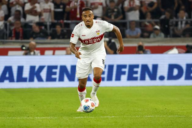 Jamie Leweling (VfB Stuttgart, 18) am Ball , Deutschland, Fussball, 1. Bundesliga, 4.Spieltag, 2025 2026, VfB Stuttgart vs. FC St. Pauli, 19.09.2025, MHP Arena, Stuttgart, Deutschland Stuttgart MHP Arena Baden-Württemberg Deutschland Copyright: xGrantxHubbsx