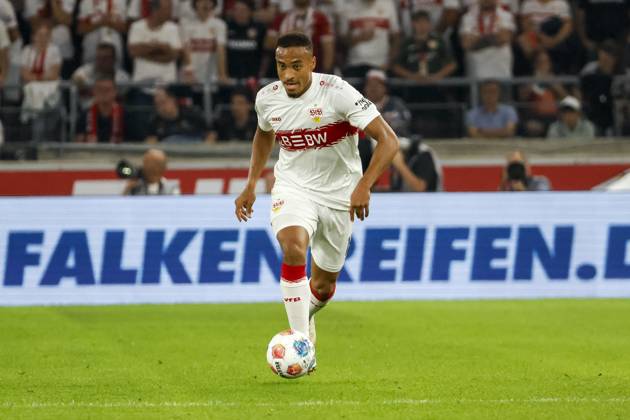 Jamie Leweling (VfB Stuttgart, 18) am Ball , Deutschland, Fussball, 1. Bundesliga, 4.Spieltag, 2025 2026, VfB Stuttgart vs. FC St. Pauli, 19.09.2025, MHP Arena, Stuttgart, Deutschland Stuttgart MHP Arena Baden-Württemberg Deutschland Copyright: xGrantxHubbsx