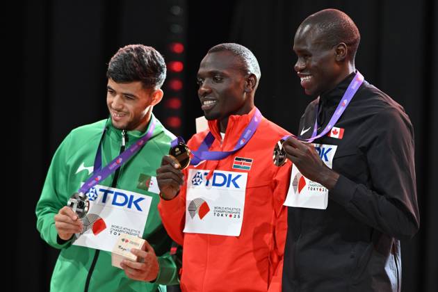 2025.09.21 Tokio Lekkoatletyka Mistrzostwa Swiata N z Djamel Sedjati Emmanuel Wanyonyi Marco Arop Foto Michal Laudy PressFocus 2025.09.21 Tokyo Athletics World Championships Djamel Sedjati Emmanuel Wanyonyi Marco Arop Credit: Michal Laudy PressFocus NEWSPIX.PL --- newspix.pl POLAND OUT! 