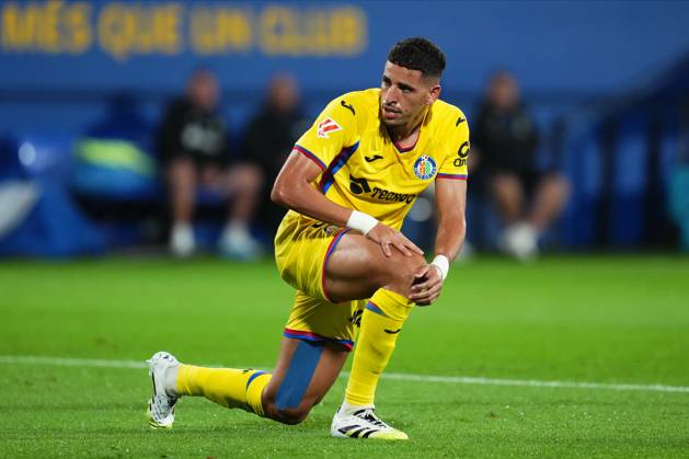 FC Barcelona, Barca v Getafe CF. La Liga EA Sports. Date 5 Abdel Abqar of Getafe CF during the La Liga EA Sports match between FC Barcelona - Getafe CF played at Johan Cruyff Stadium on September 21, 2025 in Barcelona. kpng Copyright: xBaguxBlancox xPRESSINx PS_240921_BAR_GET_2526_1953