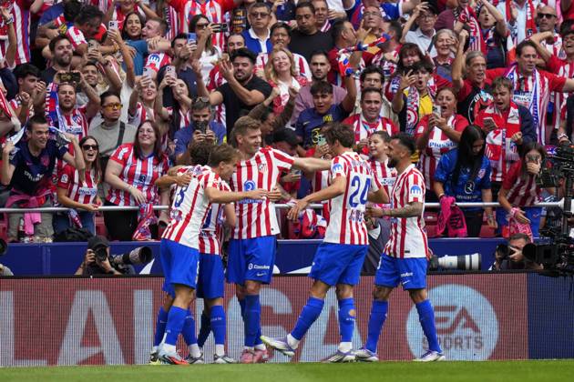 ESP: Atletico de Madrid - Real Madrid CF La Liga EA Sports. Date 7 Julian Alvarez of Atletico de Madrid celebrates after scoring the 4-2 during the La Liga EA Sports match between Atletico de Madrid and Real Madrid CF played at Riyadh Metropolitano Stadium on September 27, 2025 in Madrid. kpng Copyright: xCesarxCebollax xPRESSINx PS_240927_ATM_RMA_2526_300