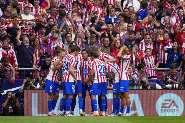 ESP: Atletico de Madrid - Real Madrid CF La Liga EA Sports. Date 7 Julian Alvarez of Atletico de Madrid celebrates after scoring the 4-2 during the La Liga EA Sports match between Atletico de Madrid and Real Madrid CF played at Riyadh Metropolitano Stadium on September 27, 2025 in Madrid. kpng Copyright: xCesarxCebollax xPRESSINx PS_240927_ATM_RMA_2526_301