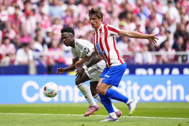 ESP: Atletico de Madrid - Real Madrid CF La Liga EA Sports. Date 7 Vinicius Junior of Real Madrid CF and Dean Huijsen of Real Madrid CF during the La Liga EA Sports match between Atletico de Madrid and Real Madrid CF played at Riyadh Metropolitano Stadium on September 27, 2025 in Madrid. kpng Copyright: xCesarxCebollax xPRESSINx PS_240927_ATM_RMA_2526_306