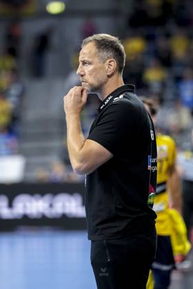 Maik Machulla (Trainer, Cheftrainer, RNL), Einzelbild, Einzelfoto, Aktion, Action, 27.09.2025, Mannheim (Deutschland), Handball, Bundesliga, Rhein-Neckar Löwen - SC DHfK Leipzig