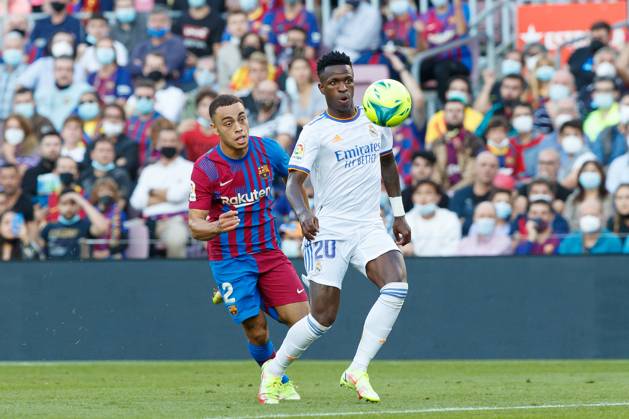 FC Barcelona, Barca v Real Madrid CF - La Liga Santander BARCELONA, SPAIN - OCTOBER 24: Vinicius Junior of Real Madrid during the La Liga match between FC Barcelona and Real Madrid at Camp Nou in Barcelona on October 24, 2021 Catalonia Spain. Editorial use only. Please get in touch for any other usage. Copyright: x2025xAnadoluxAdriaxPuigx