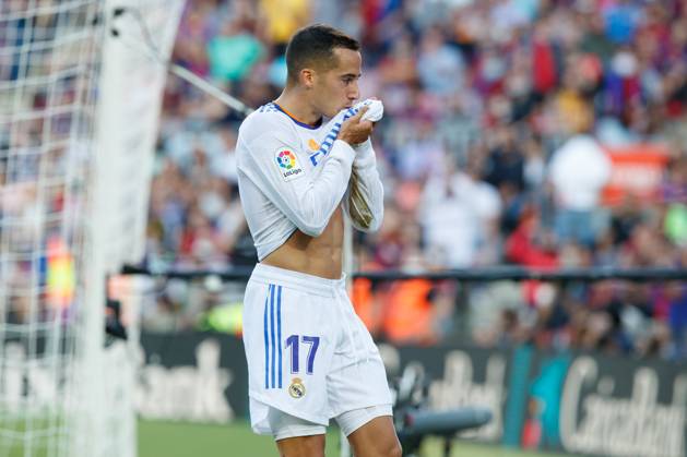 FC Barcelona, Barca v Real Madrid CF - La Liga Santander BARCELONA, SPAIN - OCTOBER 24: Lucas Vazquez of Real Madrid after scoring a goal during the La Liga match between FC Barcelona and Real Madrid at Camp Nou in Barcelona on October 24, 2021 Catalonia Spain. Editorial use only. Please get in touch for any other usage. Copyright: x2025xAnadoluxAdriaxPuigx
