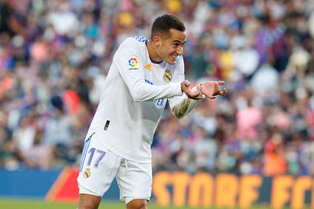 FC Barcelona, Barca v Real Madrid CF - La Liga Santander BARCELONA, SPAIN - OCTOBER 24: Lucas Vazquez of Real Madrid after scoring a goal during the La Liga match between FC Barcelona and Real Madrid at Camp Nou in Barcelona on October 24, 2021 Catalonia Spain. Editorial use only. Please get in touch for any other usage. Copyright: x2025xAnadoluxAdriaxPuigx