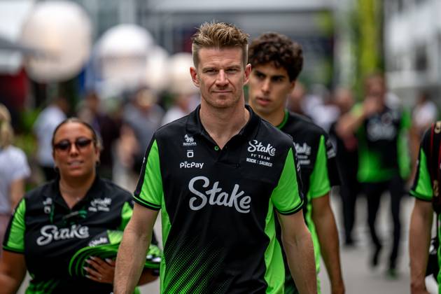 MARINA BAY, SINGAPORE: Nico Hulkenberg, racing for the Stake F1 Team team during the 2025 Formula 1 Singapore Grand Prix at the Marina Bay Street Circuit in Marina Bay, Singapore