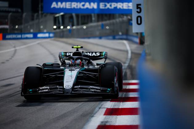 F1 - SINGAPORE GRAND PRIX 2025 12 KIMI ANTONELLI Andrea (ita), Mercedes AMG F1 Team W16, action during the 2025 Formula 1 Singapore Grand Prix, 18th round of the 2025 FIA Formula One World Championship, WM, Weltmeisterschaft from October 3 to 5, 2025 on the Marina Bay Street Circuit, in Singapore - SingaporeSingapore Copyright: xEricxAlonsox