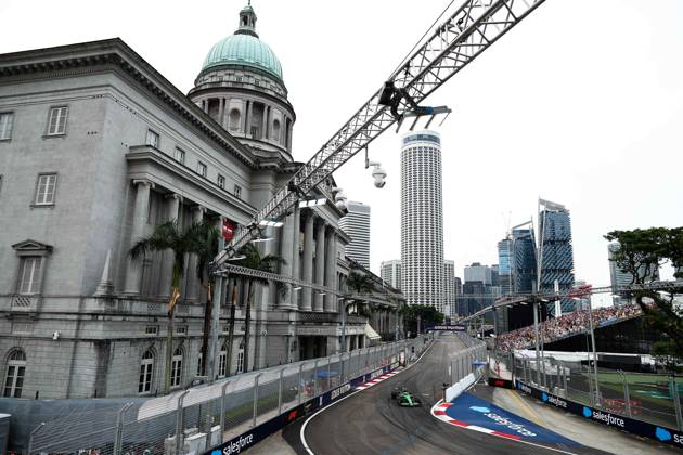 F1 - SINGAPORE GRAND PRIX 2025 27 HULKENBERG Nico (ger), Stake F1 Team Kick C45, action during the 2025 Formula 1 Singapore Grand Prix, 18th round of the 2025 FIA Formula One World Championship, WM, Weltmeisterschaft from October 3 to 5, 2025 on the Marina Bay Street Circuit, in Singapore - SingaporeSingapore Copyright: xEricxAlonsox