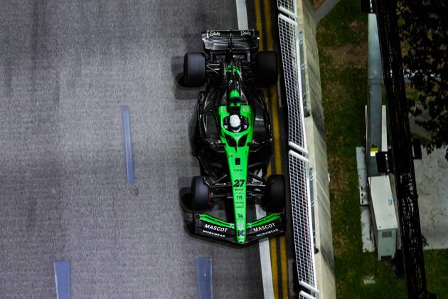 F1 - SINGAPORE GRAND PRIX 2025 27 HULKENBERG Nico (ger), Stake F1 Team Kick C45, action during the 2025 Formula 1 Singapore Grand Prix, 18th round of the 2025 FIA Formula One World Championship, WM, Weltmeisterschaft from October 3 to 5, 2025 on the Marina Bay Street Circuit, in Singapore - SingaporeSingapore Copyright: xFLORENTxGOODENx