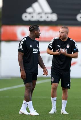 Besiktas training session ahead of UEFA Europa League match against Portugal s Rio Ave ISTANBUL, TURKEY - SEPTEMBER 23 : Gokhan Tore (R) and Lens (L) of Besiktas attend a training session led by Besiktas assistant coach Murat Sahin ahead of the UEFA Europa League 3rd qualifying round match against Portugal s Rio Ave at Besiktas Nevzat Demir Facilities in Istanbul, Turkey on September 23, 2020. Istanbul Turkey. Editorial use only. Please get in touch for any other usage.  Copyright: x2025xAnadoluxEmrahxYorulmazx