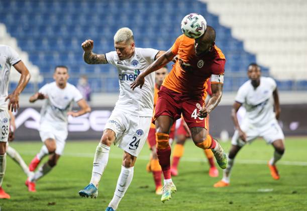 Kasimpasa v Galatasaray - Turkish Super Lig ISTANBUL, TURKEY - OCTOBER 4: Marcao (45) of Galatasaray in action against Sylvain Tirpan (24) of Kasimpasa during the Turkish Super Lig match between Kasimpasa and Galatasaray, at Recep Tayyip Erdogan Stadium on October 4, 2020 in Istanbul, Turkey. Istanbul Turkey. Editorial use only. Please get in touch for any other usage. Copyright: x2025xAnadoluxElifxÖztürkx