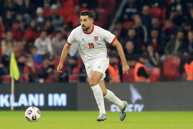 SAED AL ROSAN, Giordania, Amichevole, Friendly match, 2025-26, Albania vs Jordan 4-2, 14-10-2025, Azione, Action, Single shot CALCIO 2025-26 AMICHEVOLE ALBANIA-GIORDANIA 4-2