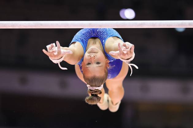 Silja Stöhr, GER, during podiumtraining at 2025 Worlds in Jakarta; 17 10 2025;