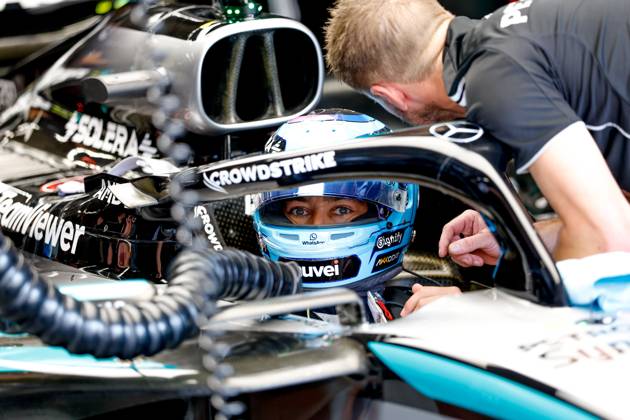 F1 - UNITED STATES GRAND PRIX 2025 RUSSELL George (gbr), Mercedes AMG F1 Team W16, portrait during the 2025 Formula 1 United States Grand Prix, 19th round of the 2025 FIA Formula One World Championship, WM, Weltmeisterschaft from October 17 to 19, 2025 on the Circuit of the Americas, in Austin, Texas, United States of America - AustinUnited States Copyright: xDPPIx