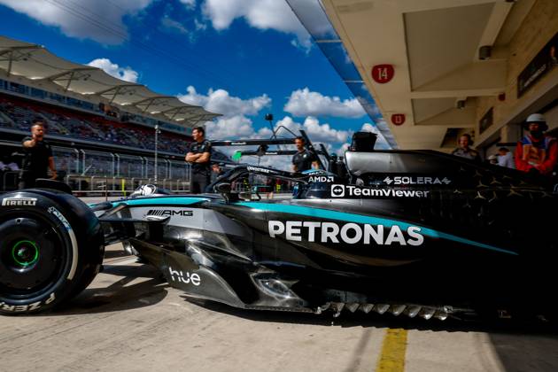 F1 - UNITED STATES GRAND PRIX 2025 63 RUSSELL George (gbr), Mercedes AMG F1 Team W16, action during the 2025 Formula 1 United States Grand Prix, 19th round of the 2025 FIA Formula One World Championship, WM, Weltmeisterschaft from October 17 to 19, 2025 on the Circuit of the Americas, in Austin, Texas, United States of America - AustinUnited States Copyright: xDPPIx
