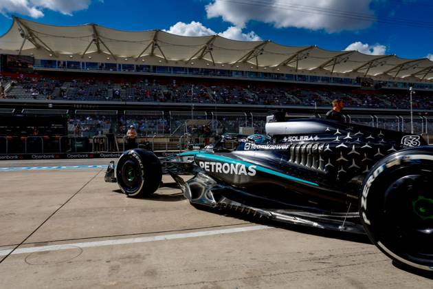 F1 - UNITED STATES GRAND PRIX 2025 63 RUSSELL George (gbr), Mercedes AMG F1 Team W16, action during the 2025 Formula 1 United States Grand Prix, 19th round of the 2025 FIA Formula One World Championship, WM, Weltmeisterschaft from October 17 to 19, 2025 on the Circuit of the Americas, in Austin, Texas, United States of America - AustinUnited States Copyright: xDPPIx