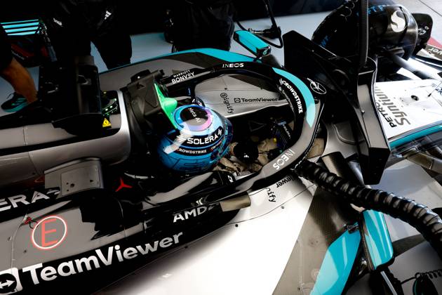 F1 - UNITED STATES GRAND PRIX 2025 RUSSELL George (gbr), Mercedes AMG F1 Team W16, portrait during the 2025 Formula 1 United States Grand Prix, 19th round of the 2025 FIA Formula One World Championship, WM, Weltmeisterschaft from October 17 to 19, 2025 on the Circuit of the Americas, in Austin, Texas, United States of America - AustinUnited States Copyright: xDPPIx