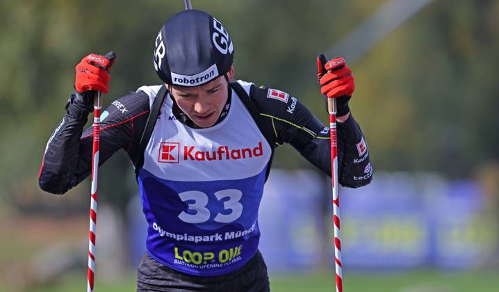 BIATHLON - Loop One Opening Festival MUNICH,GERMANY,19.OCT.25 - BIATHLON - Loop One Opening Festival. Image shows Justus Strelow (GER).  GEPAxpictures xThomasxBachun