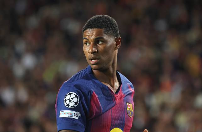 FC Barcelona, Barca v Olympiacos FC - UEFA Champions League 2025 26 League Phase MD3 Marcus Rashford plays during the match between FC Barcelona and Olympiacos FC, corresponding to Matchday 3 of the League phase of the UEFA Champions League, at the Lluis Companys Stadium in Barcelona, Spain, on October 21, 2025. Barcelona Barcelona Spain Copyright: xUrbanandsportx originalFilename:urbanandsport-fcbarcel251021_np4s1