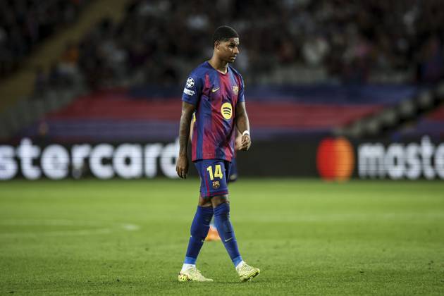 FC Barcelona, Barca v Olympiacos FC - UEFA Champions League 2025 26 League Phase MD3 Marcus Rashford of FC Barcelona plays during the UEFA Champions League 2025 26 League match between FC Barcelona and Olympiacos FC at Estadi Olimpic Lluis Companys in Barcelona, Spain, on October 21, 2025. Barcelona Spain Copyright: xGongorax originalFilename:bonilla-fcbarcel251021_npI06