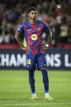 FC Barcelona, Barca v Olympiacos FC - UEFA Champions League 2025 26 League Phase MD3 Marcus Rashford of FC Barcelona plays during the UEFA Champions League 2025 26 League match between FC Barcelona and Olympiacos FC at Estadi Olimpic Lluis Companys in Barcelona, Spain, on October 21, 2025. Barcelona Spain Copyright: xGongorax originalFilename:bonilla-fcbarcel251021_npID1