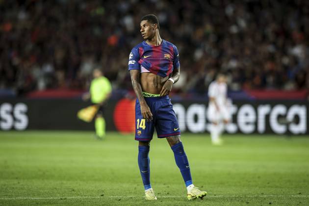 FC Barcelona, Barca v Olympiacos FC - UEFA Champions League 2025 26 League Phase MD3 Marcus Rashford of FC Barcelona plays during the UEFA Champions League 2025 26 League match between FC Barcelona and Olympiacos FC at Estadi Olimpic Lluis Companys in Barcelona, Spain, on October 21, 2025. Barcelona Spain Copyright: xGongorax originalFilename:bonilla-fcbarcel251021_npIeL