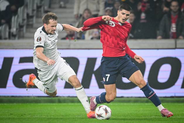 October 23, 2025, Villeneuve-D ascq, France, France: during the UEFA Europa League, League Phase MD3 match between Lille OSC (LOSC) and PAOK FC at Pierre Mauroy Stadium on October 23, 2025 in Villeneuve-d Ascq near Lille, France. Villeneuve-D ascq France - ZUMAm308 20251023_zsp_m308_009 Copyright: xMatthieuxMirvillex