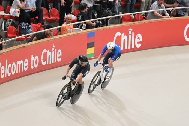 26-10-2025 World Championships Elite Track; Giornata 05; 2025, Lotto; 2025, New Zealand; Viviani, Elia; Stewart, Campbell; Santiago Del Cile - Velodromo Penalolen;