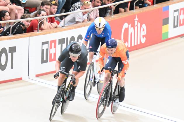 26-10-2025 World Championships Elite Track; Giornata 05; 2025, Lotto; 2025, New Zealand; 2025, Olanda; Viviani, Elia; Stewart, Campbell; Havik, Yoeri; Santiago Del Cile - Velodromo Penalolen;