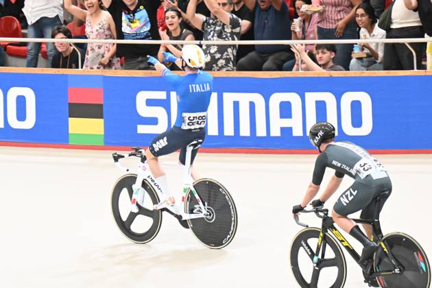 26-10-2025 World Championships Elite Track; Giornata 05; 2025, Lotto; 2025, New Zealand; Viviani, Elia; Stewart, Campbell; Santiago Del Cile - Velodromo Penalolen;