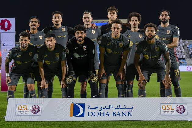 AL WAKRAH SC V AL RAYYAN SC-DOHA BANK STARS LEAGUE QATAR Al Rayyan SC team players pose for a team photo prior to the Doha Bank Stars League Qatar match between Al Wakrah SC and Al Rayyan SC at Saoud Bin Abdulrahman Stadium in Doha, Qatar, on October 26, 2025. DOHA Qatar Copyright: xNOUSHADx