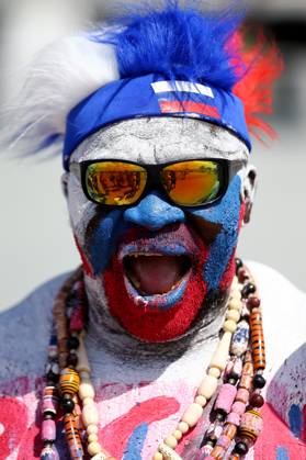 Saudi Arabia v Egypt: Group A - 2018 FIFA World Cup, WM, Weltmeisterschaft, Fussball Russia VOLGOGRAD, RUSSIA - JUNE 25 : A football fan Zomo, from Cameroon arrives at the Volgograd Arena to follow the 2018 FIFA World Cup Russia Group A match between Saudi Arabia and Egypt on June 25, 2018 in Volgograd, Russia. Volgograd Rusya. Editorial use only. Please get in touch for any other usage.  Copyright: x2025xAnadoluxGökhanxBalcÄ±x