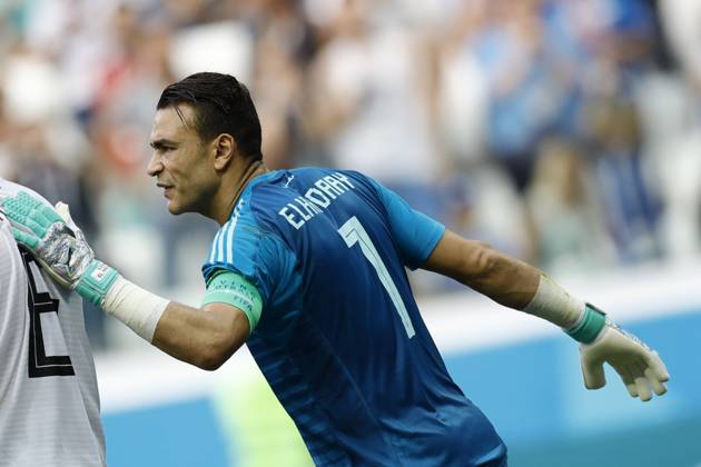 Saudi Arabia v Egypt : Group A - 2018 FIFA World Cup, WM, Weltmeisterschaft, Fussball Russia VOLGOGRAD, RUSSIA - JUNE 25 : Goalkeeper Essam El Hadary of Egypt is seen during the 2018 FIFA World Cup Russia Group G match between Saudi Arabia and Egypt at the Volgograd Arena in Volgograd, Russia on June 25, 2018. Volgograd Rusya. Editorial use only. Please get in touch for any other usage.  Copyright: x2025xAnadoluxGökhanxBalcÄ±x